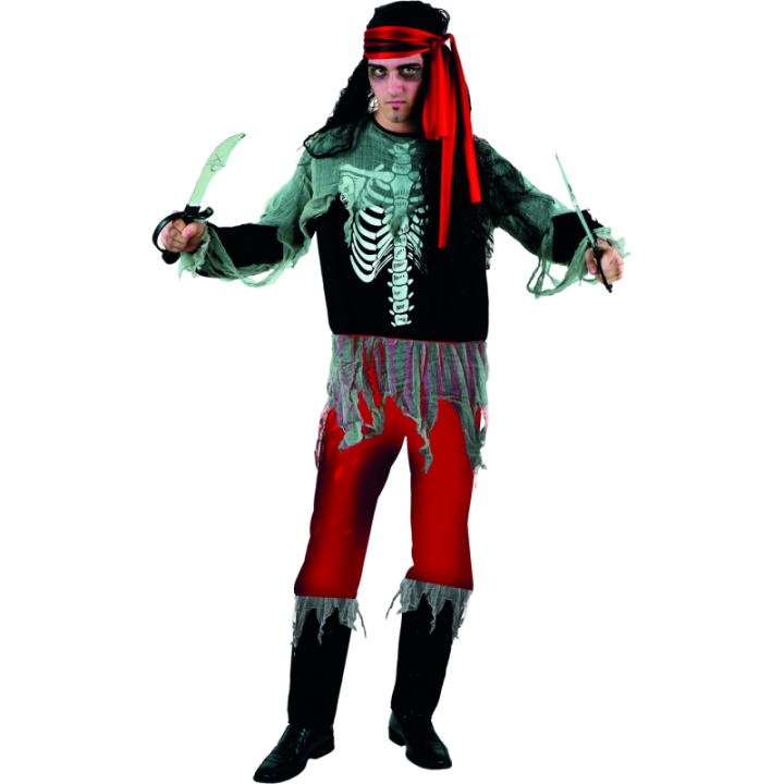 Disfraz pirata cadaver adulto