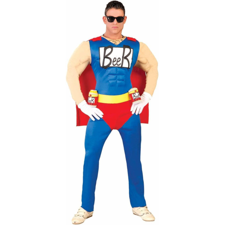 Hombre superhéroe Traje Beerman Cerveza - GBLA