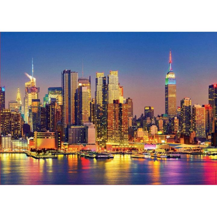 Educa Borras - Genuine Puzzles, Puzzle 1.500 piezas, Manhattan de noche (18466)