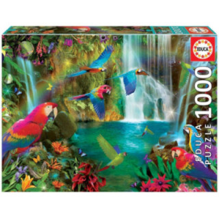 Educa Borras - Genuine Puzzles, Puzzle 1.000 piezas, Loros tropicales (18457)