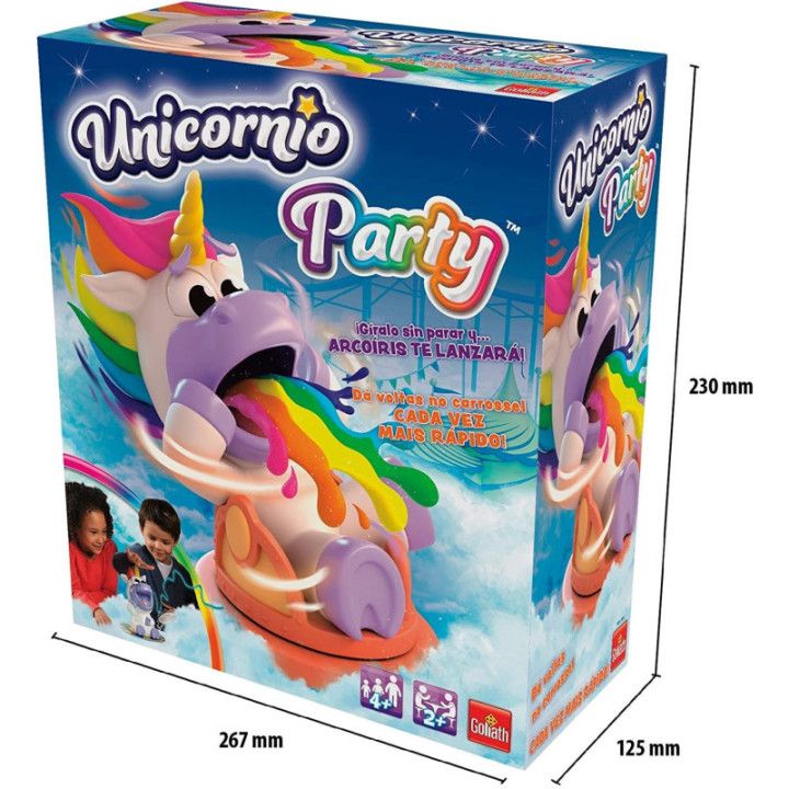 Goliath Unicornio Party. Giralo para marearlo y Que Lance arcoíris