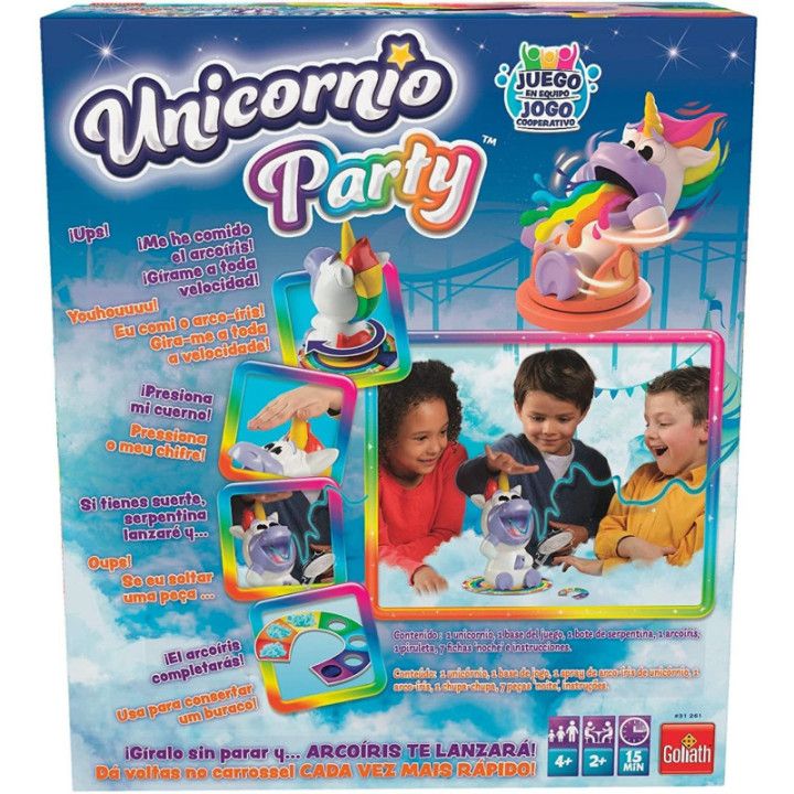 Goliath Unicornio Party. Giralo para marearlo y Que Lance arcoíris
