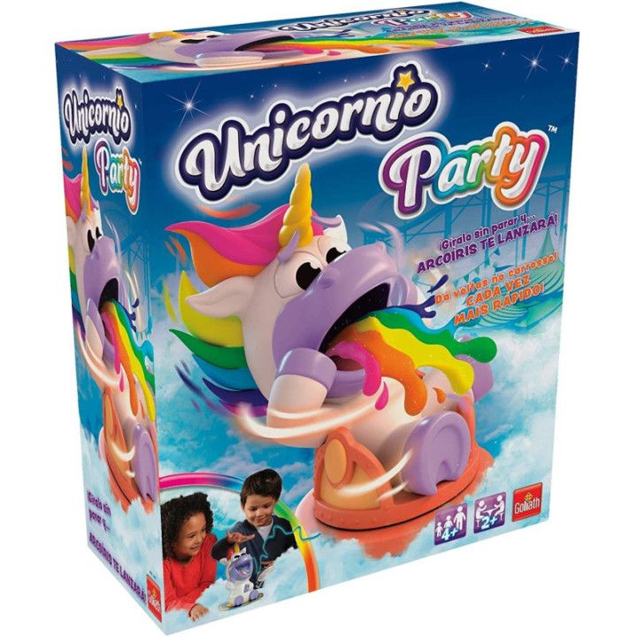 Goliath Unicornio Party. Giralo para marearlo y Que Lance arcoíris