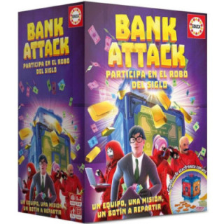 Educa-Borrás- Bank Attack Juego de Mesa versión española