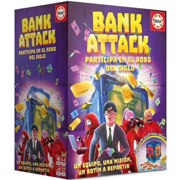 Educa-Borrás- Bank Attack Juego de Mesa versión española