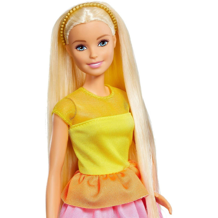 Serie Barbie Crea sus ondas Muñeca rubia con accesorios para peinar regalo para niñas y niños 3 a 9 años