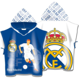 ARDITEX RM13740 Poncho de Microfibra con Capucha de 55X55cm de Clubs-Real Madrid CF