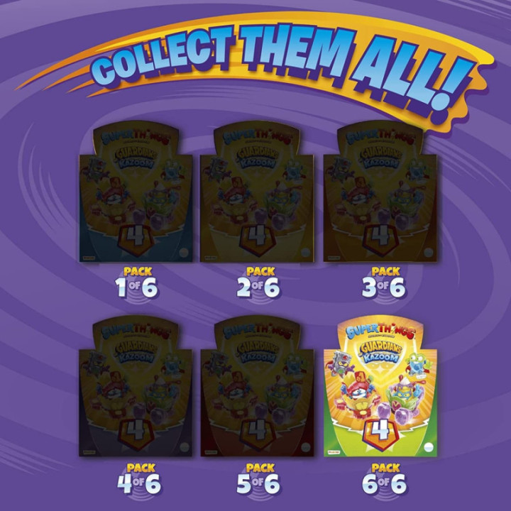 Pack 4 SuperThings (Incluye 1 capitán Plateado) y 2 Kazoom Jets - Ref. PACK 6-6