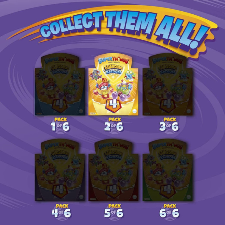 Pack 4 SuperThings (Incluye 1 capitán Plateado) y 2 Kazoom Jets - Ref. PACK 2-6