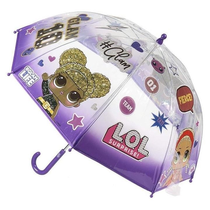 CERDÁ LIFE'S LITTLE MOMENTS - Paraguas Transparente de LOL Surprise -Licencia Oficial MGA, Multicolor (2400-0513)