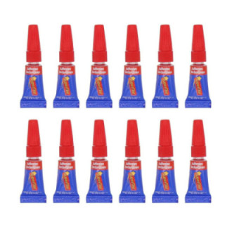 12 Super glue adhesivos pegamento instantáneos monodosis (12 x 1g )