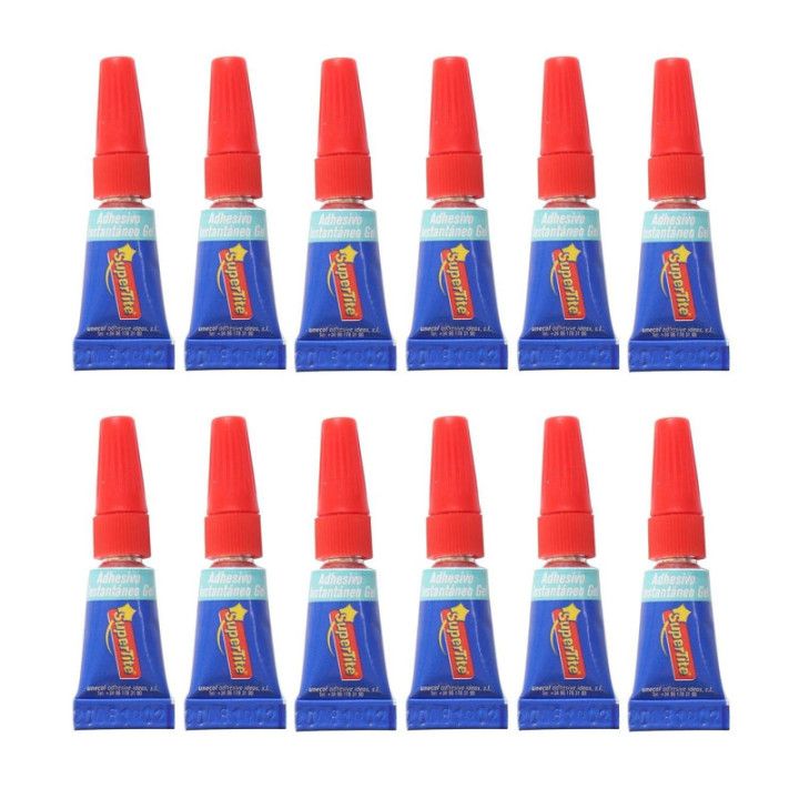 12 Super glue gel adhesivos pegamento instantáneos monodosis