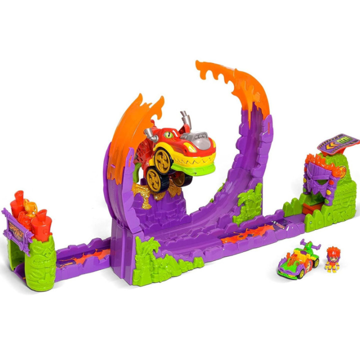 T-RACERS Dragon Looping con dragón, piloto y coche exclusivo