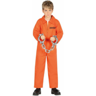FIESTAS GUIRCA Disfraz de prisionero infantil naranja, 5-6 años (123 cm)