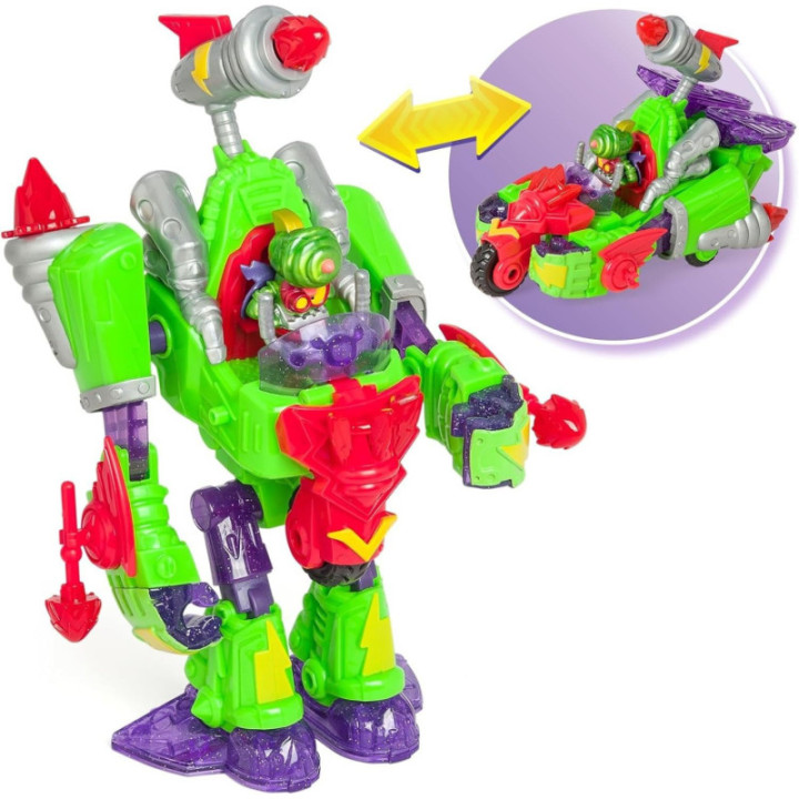 SUPERTHINGS Turbo Warrior Speed. Robot Villano transformable.