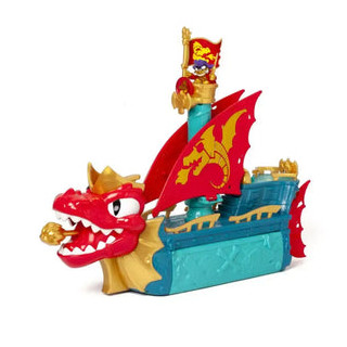Piratix Dragon Ship - Barco dragón transformable 3 en 1 con figura y accesorios