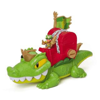 PIRATIX King Croc - Cocodrilo articulado con tesoro