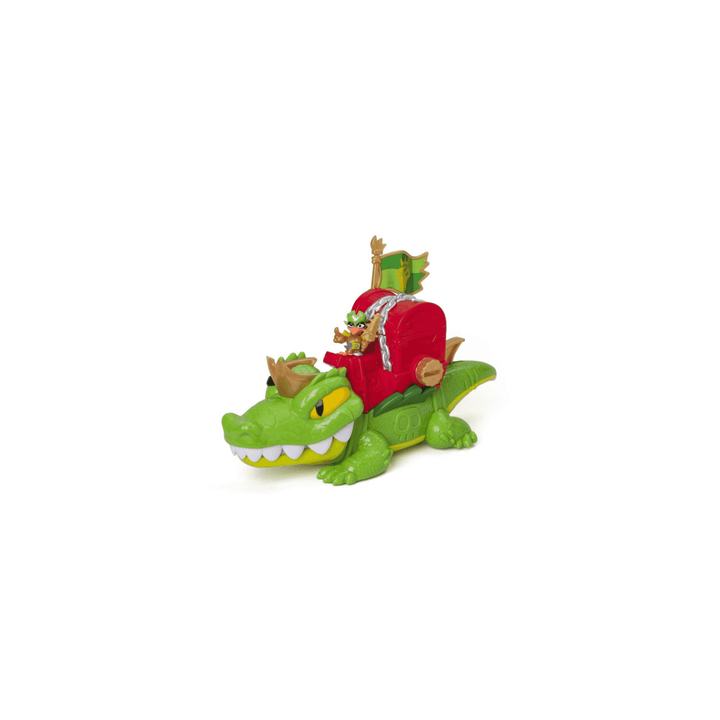 PIRATIX King Croc - Cocodrilo articulado con tesoro