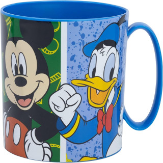 Stor Taza Infantil de Plástico Mickey Mouse 390ml - Apta para Microondas, Resistente para Niños