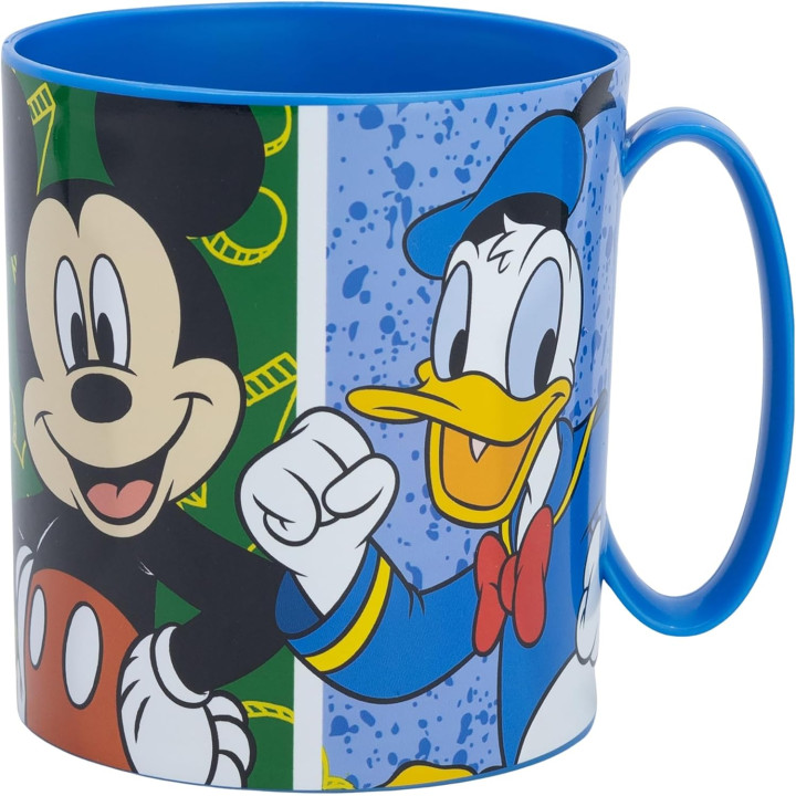 Stor Taza Infantil de Plástico Mickey Mouse 390ml - Apta para Microondas, Resistente para Niños
