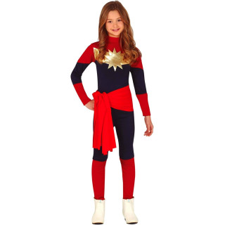 FIESTAS GUIRCA Disfraz de Superheroína Capitana para niña, 5-6 años