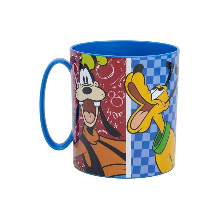 Stor Taza Infantil de Plástico Mickey Mouse 390ml - Apta para Microondas, Resistente para Niños