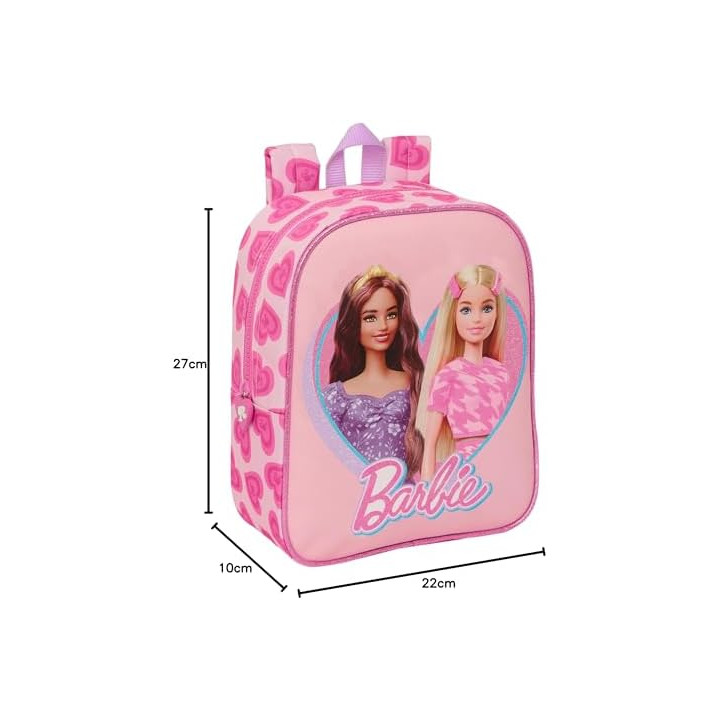 Safta Mochila Infantil Barbie Love Rosa 22 x 27 x 10 cm