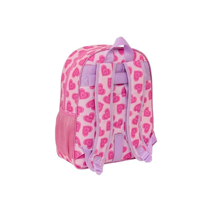 Safta Barbie Love mochila escolar infantil adaptable a carro, 32 x 12 x 38 cm, rosa