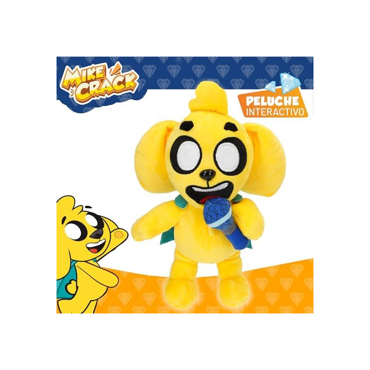 Mikecrack, Peluche Interactivo, Perro Mike, con música, Grabación y reproducción de Voz