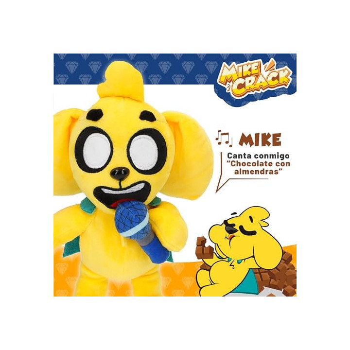 Mikecrack, Peluche Interactivo, Perro Mike, con música, Grabación y reproducción de Voz