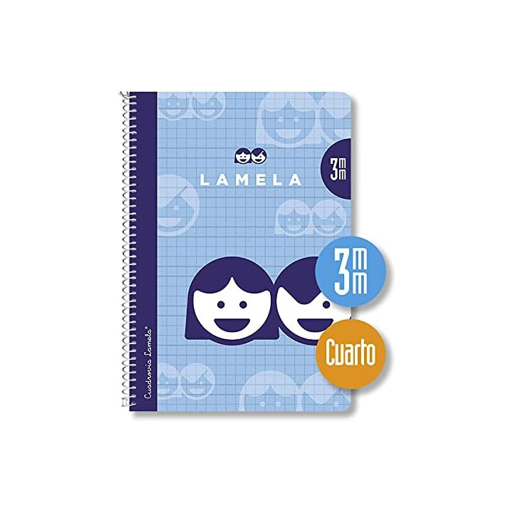 Lamela, pack de 10 cuadernos A5 de 40 hojas, Cuadrovía 3 mm