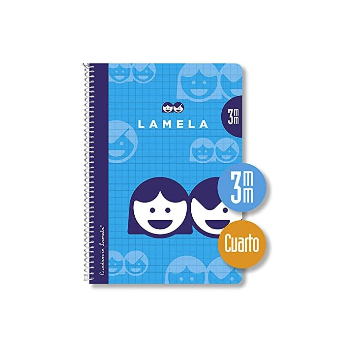 Lamela, pack de 10 cuadernos A5 de 40 hojas, Cuadrovía 3 mm