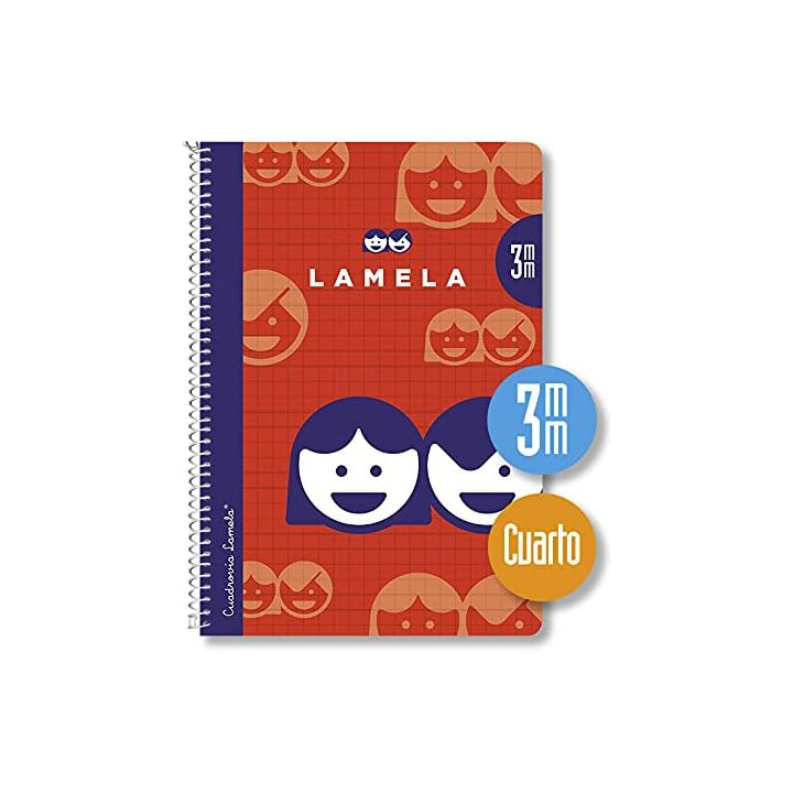 Lamela, pack de 10 cuadernos A5 de 40 hojas, Cuadrovía 3 mm