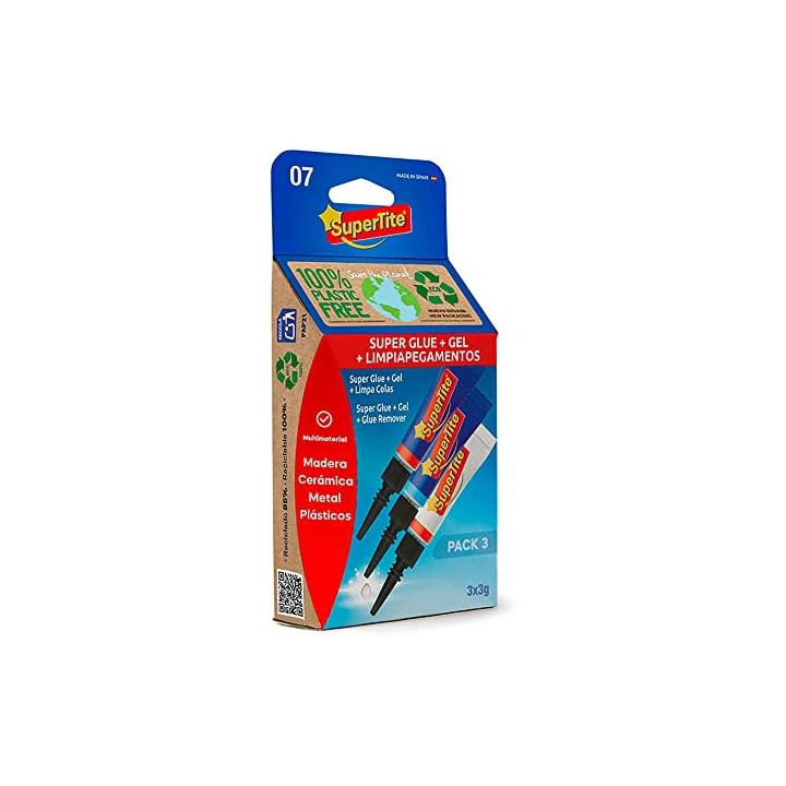 Supertite 2507 - Kit adhesivo instantáneo gel y limpiad - GBLA