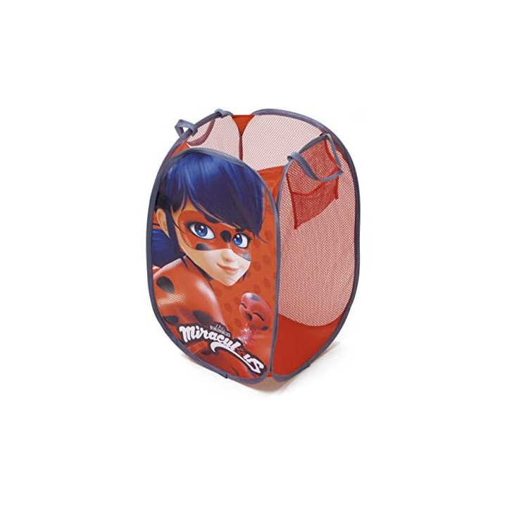 Arditex Ladybug LB11722 - Cesta guardajuguetes de 36 × 36 × 58 cm