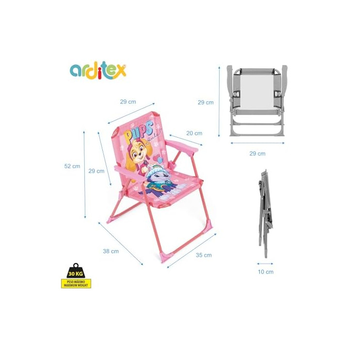 ARDITEX PW16155 Silla Plegable con Brazos