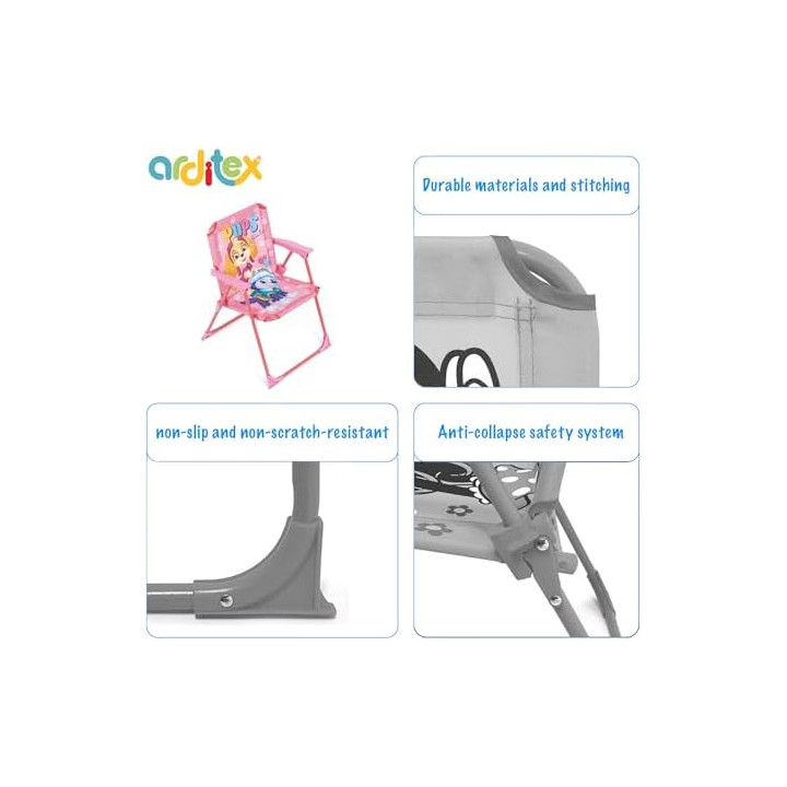 ARDITEX PW16155 Silla Plegable con Brazos