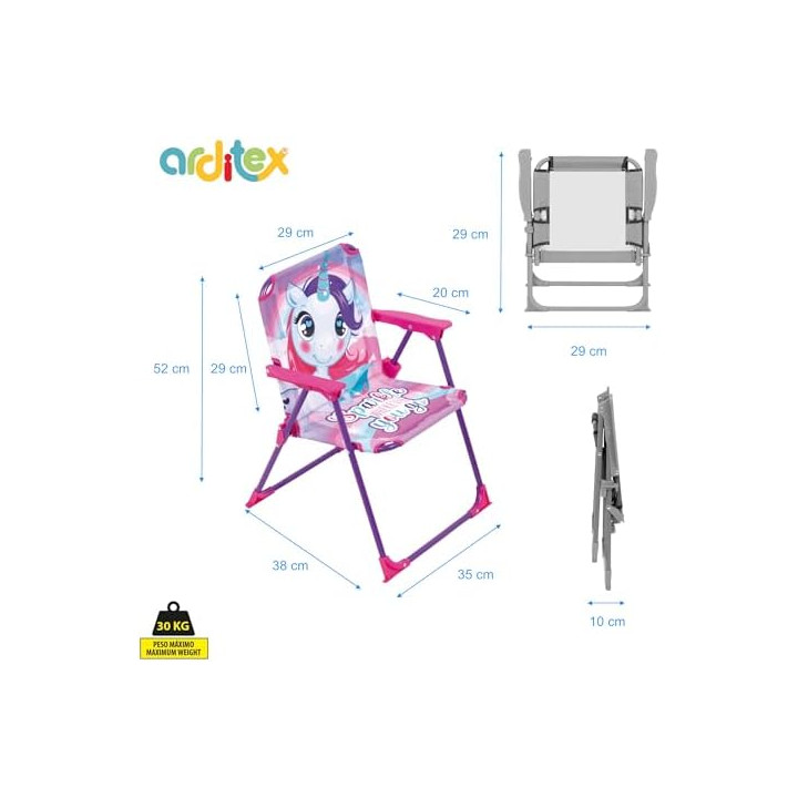ARDITEX ZK16157 Silla Plegable unicornio