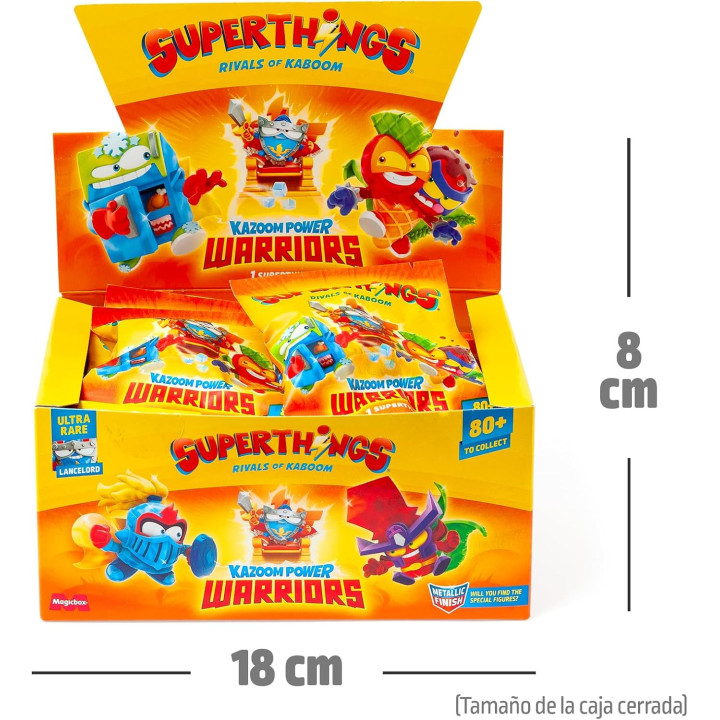 SUPERTHINGS Kazoom Power Warriors - Caja de 25 sobres sorpresa