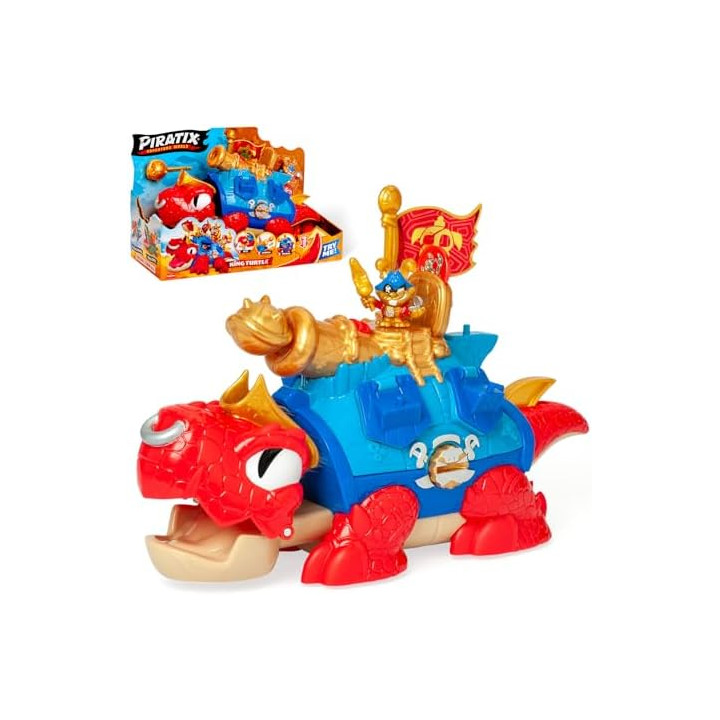 PIRATIX King Turtle - Tortuga articulada con tesoros