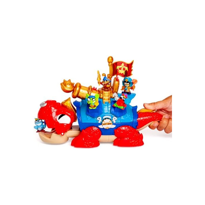 PIRATIX King Turtle - Tortuga articulada con tesoros