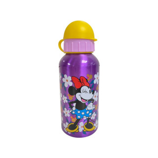 Stor Minnie Mouse, botella infantil de aluminio de 400 ml con boquilla y tapón de seguridad