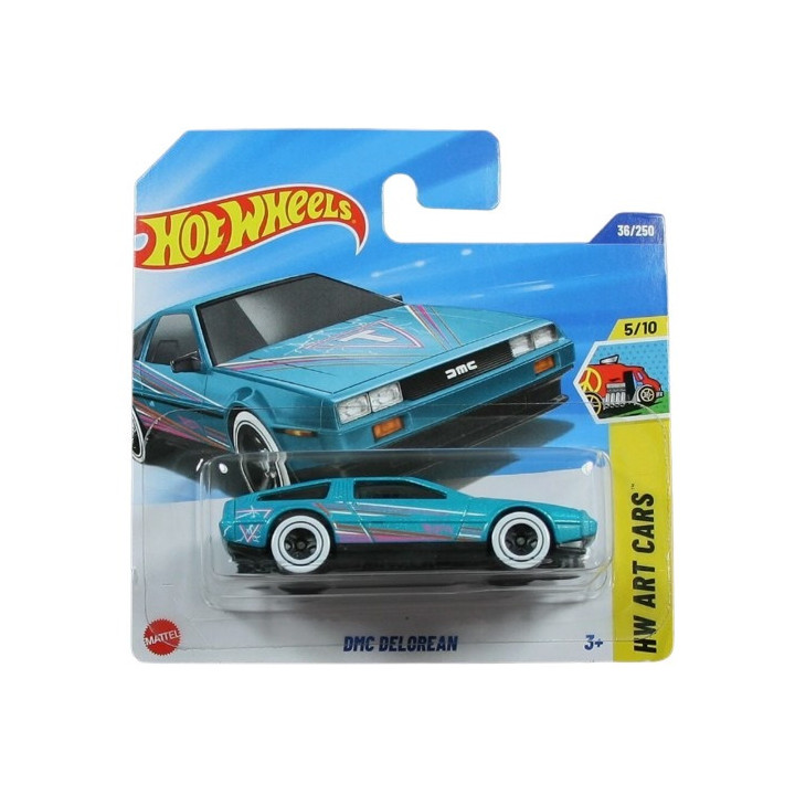 Hot Wheels HYX59, 36/250 DMC Delorean, coche a escala 1:64, colección 2025