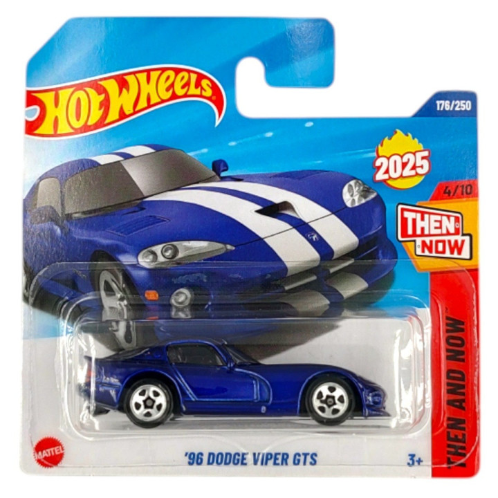 Hot Wheels HYW50, 176/250 '96 Dodge Viper GTS, coche a escala 1:64, colección 2025