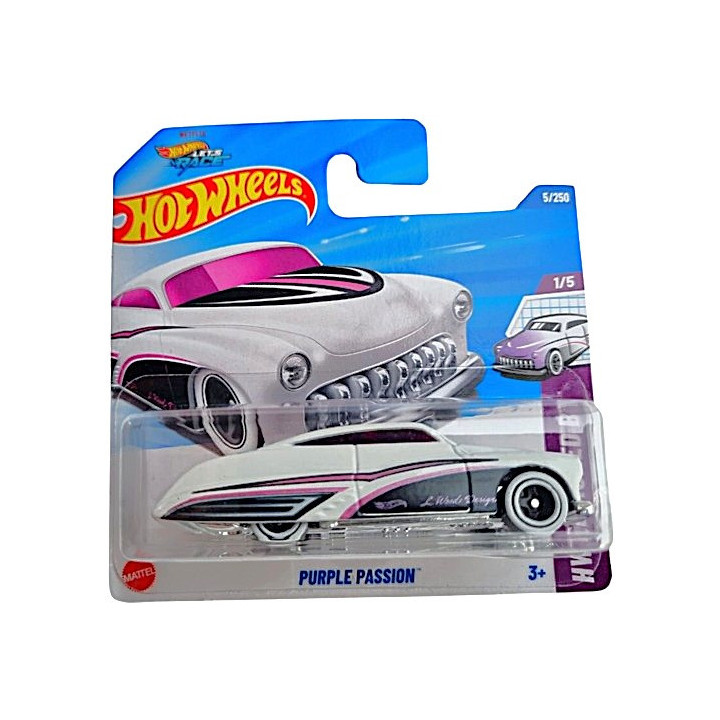 Hot Wheels HYX55, 5/250 Purple Passion, coche a escala 1:64, colección 2025