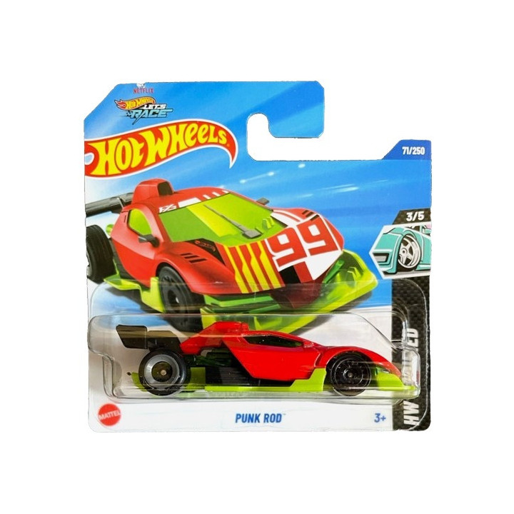 Hot Wheels HYX72, 71/250 Punk Rod, coche a escala 1:64, colección 2025