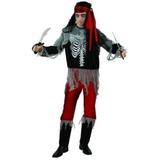 Disfraz de pirata cadáver para adulto, talla M/L