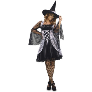 Disfraz de bruja con corsé para mujer, talla única