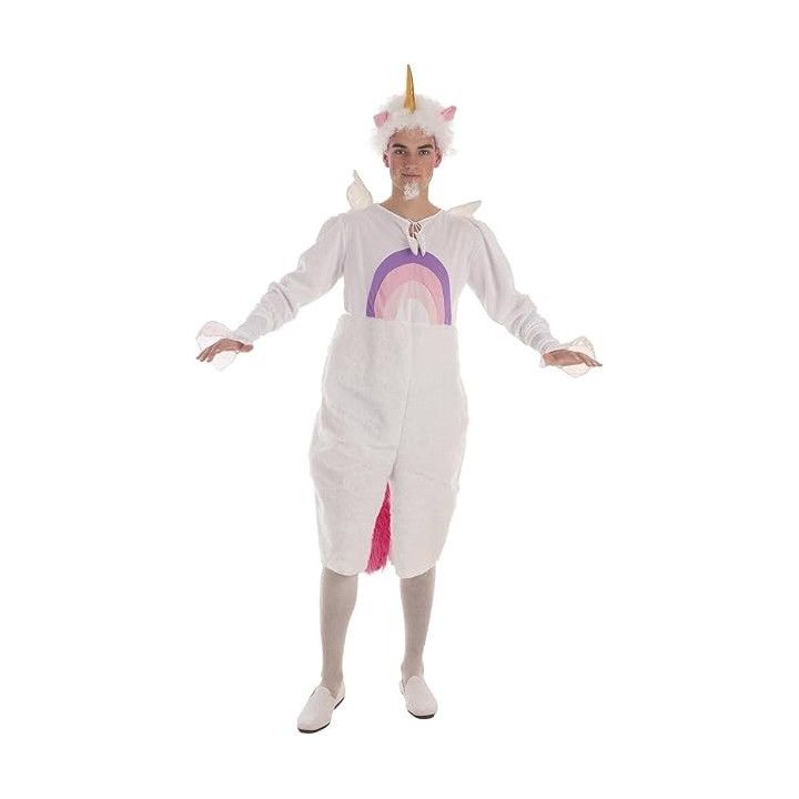 Creaciones Llopis disfraz de unicornio con alas para hombre – talla XL