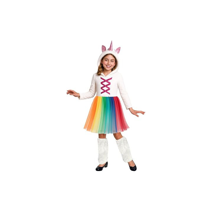 Disfraz Unicornio Multicolor para niña, 7-9 años